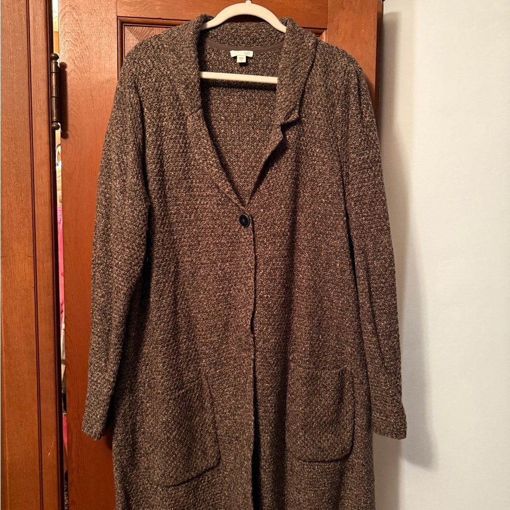 J. Jill Cozy Knit Cardigan in Brown